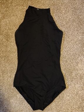 Mariia Black High Neck Leotard L